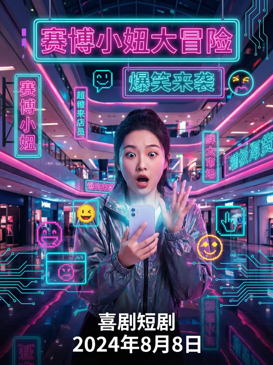 能播放ZOOM 搞笑喜剧短剧 - 赛博小妞大冒险海报
